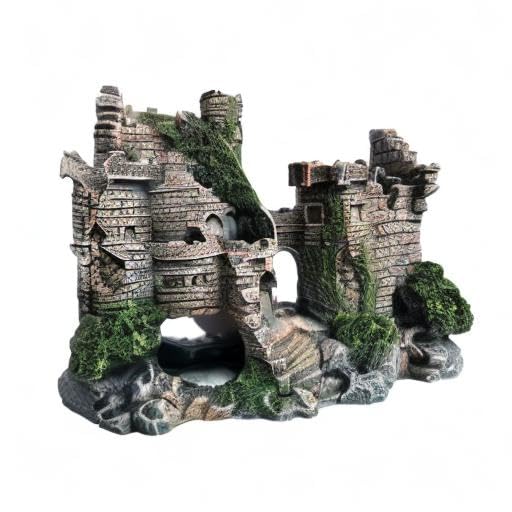 SLOCME Aquarium Ornaments Resin Castle Decorations - Fish Tank Supplies Accessories, Eco-Friendly Fish Tank Castle Aquarium Ornament