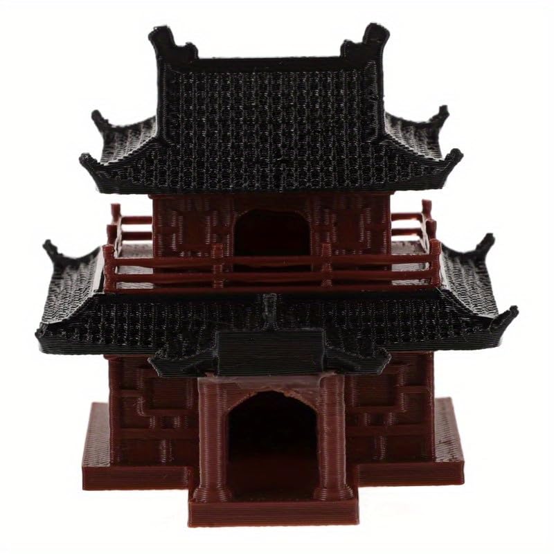 1pcs Ancient Style Inn Ornaments Bonsai Micro-Landscaping Ornaments Ancient Architecture Model Pavilion Wigwam Land and Water Tank Fish Tank Aquascape