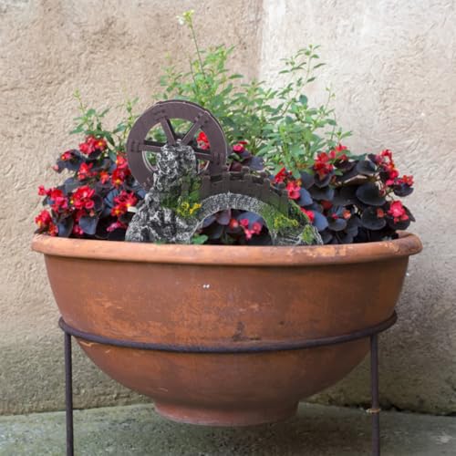 KESYOO Solar-Powered Windmill Water Wheel Oxygen Pump for Fish Tank Garden Decor
