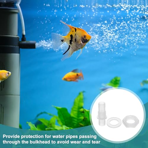uxcell 10Pcs Plastic Hose Barb Fitting, 1/2" x 1/2" Bulkhead Adapter Union Splicer Mender Pipe Connector with M16 Nut and Washer for Aquarium Air Water Fuel - size: 1/2" x 1/2", M16 Nut