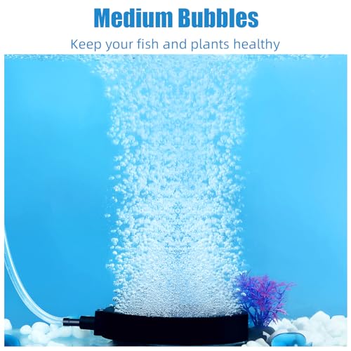 AQUANEAT Aquarium Air Stone Disc 4 inch, Aerator Bubble Diffuser, Air Pump Accessories Airstones for Aquariums, Fish Tanks,Hydroponics,and Ponds - size: 4 inch (1 pack)