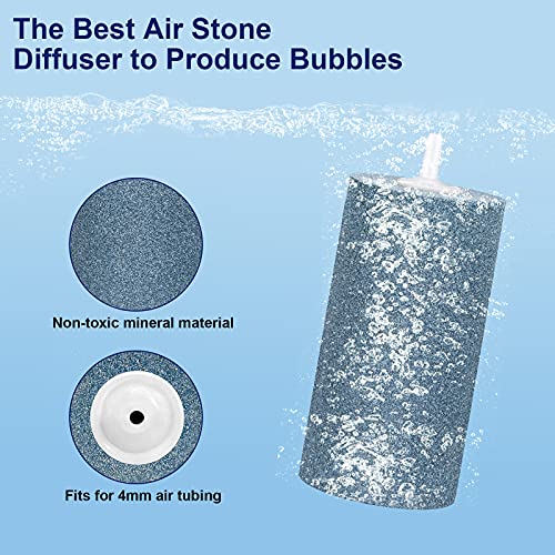 Simple Deluxe Large Air Stone Cylinder for Fish & Plant in Aquarium and Hydroponics Air Pump, 10 Pack - size: 10 Pack