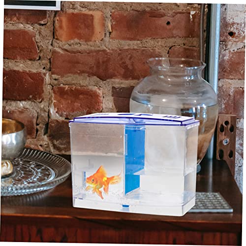 TOYANDONA Desktop Fish Breeding Box Mini Acrylic Isolation Tank for Betta Fish Lightweight and Easy to Clean Breeding and Hatching
