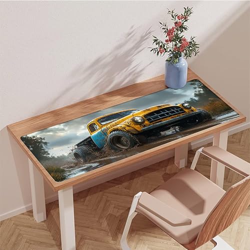 Car Mouse Pad, Plant Extended Large Desk Mat 28x16in, Gaming Mouse Pad with Non-Slip Rubber Base, Stitched Edges Mousepad Waterproof, Computer Desk Accessories, Keyboard Mat, for PC, Gaming A-6387 - color: Car1, size: 28x16in