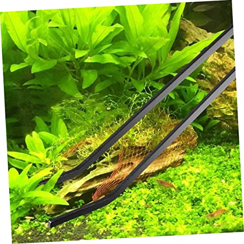 Happyyami 2pcs Aquarium Cleaning Tool Set Tweezers for Fish Tank Maintenance Includes Straight and Curved Design for Aquatic Plants and Landscaping Supplies