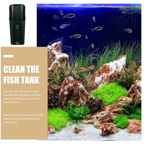 Kisangel Aquarium Gravel Shovel Plastic Fish Tank Sand Scoop with Drainage Holes Multifunctional Sediment Cleaning Tool for Fish Tank Maintenance