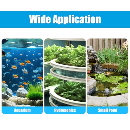 AQUANEAT Aquarium Air Pump 300GPH, for up to 200 Gallon Fish Tank, Powerful Hydroponic Aerator Pump with Tubing, Air Stones, Valves