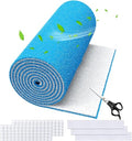 Air Vent Filters,20"x100"Cut to Fit Air Filter Material (80+Filters),MERV 8 Electrostatic Air Vent Filter for Home Floor, Grilles, Ceiling, HVAC Furnace Vents, With 48PCs Adhesive Hook Tape - style: 20"x100"(Blue)