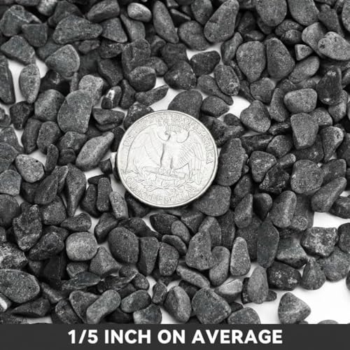 Onlyfire 18lb Gray Bean Pebbles, 1/5" Natural Decorative River Rocks for Plants, Vases, Aquarium, Succulents and Outdoor Garden Landscaping - color: Gray, size: 18 Pounds