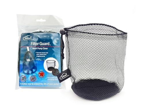 Jokari Nylon Pool Pump Filter Protection Mesh Bag with Sponge Base for 6x6x8 Inch Filters. Prevents Clogging, Protects Pump from Large Debris. Durable, Easy-to-Use Net Cover for Cleaner Pools
