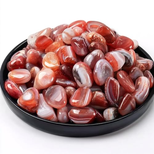 Carnelian Healing Crystal Stone Set - 24 Pieces, 0.6" Natural & Polished Stones for Healing, Meditation, Reiki, Chakra, Crafting & Decoration - color: Carnelian, size: 0.6"