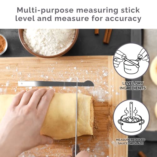 CuttleLab Measuring Cups and Measuring Spoons Set of 14 - Stainless Steel Measuring Cups and Spoons Set, Includes 1/8 Teaspoon Measuring Spoon, 1/8 Cup Measuring Cup, Leveler Dry (14, Charcoal) - color: Charcoal