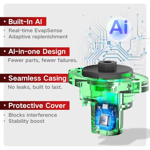 Auto Top Off System for Saltwater Reef Tank, Dual Optical Sensor ATO with Built-in Controller, No External Box, AI-Powered, Leak-Proof Probe, Dry-Run Protection – NG11