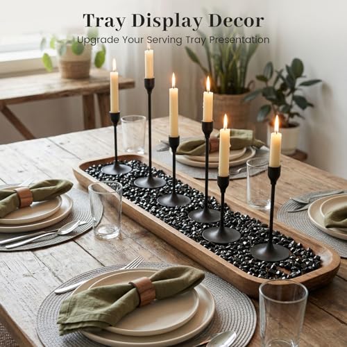 DomeStar 4200PCS Black Fake Ice Rocks, 0.33" x 0.23" Small Acrylic Black Vase Fillers Plastic Gems Aquarium Tank Rock Party Table Scatter Decorations - color: Black