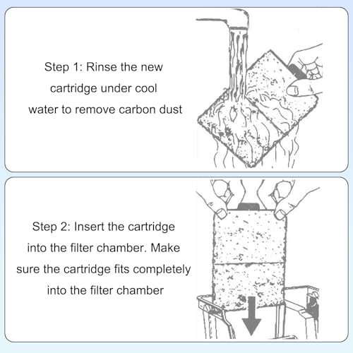 lasuroa Filter Cartridges Compatible with Topfin Top Fin EF-S & BF5 BETTAFLO, 3.7x2.1 Inch Fish Tank Filter Cartridge Replacement for Aquarium Water Filtration (EF-S, 6) - style: EF-S