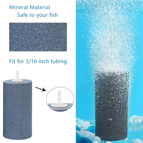 AQUANEAT Aquarium Air Stone 4x2 inch 2 Pack, Large Airstone, Aerator Bubble Diffuser, Air Pump Accessories for Aquariums, Hydroponic, Ponds and Fish Tanks - size: 4 inch 2 pcs