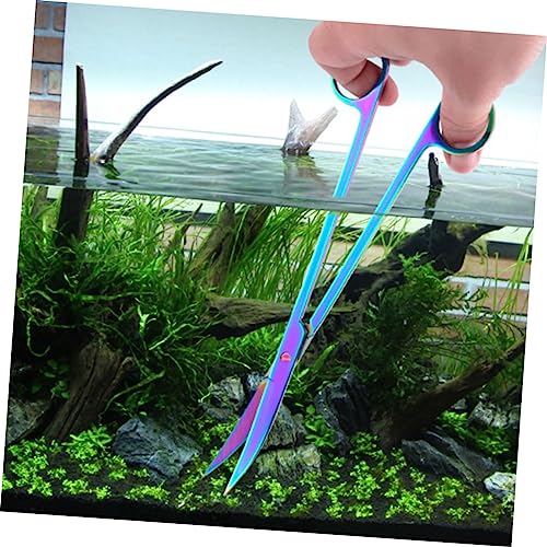Happyyami Aquatic Aquascaping Scissor Cleaning Aquarium Clipper Professional Aquatic Plant Scissor Professional Aquarium Scissor Fish Tank Scissor Tools Aquarium Tool Aquatic Tools