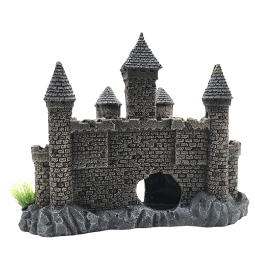 M2cbridge Aquarium Decor Castle Shipwreck Ornament Underwater Landscape(Mountain Castle) - color: Mountain Castle
