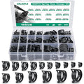 OURU 180PCS 6-25mm Spring Band Hose Clamps Assortment kit, Constant Tension Hose Clamps for Fuel Lines, Silicone Vacuum Hoses, Water Pipe, Low-Pressure Air Clips - size: 180PCS (6-25mm)