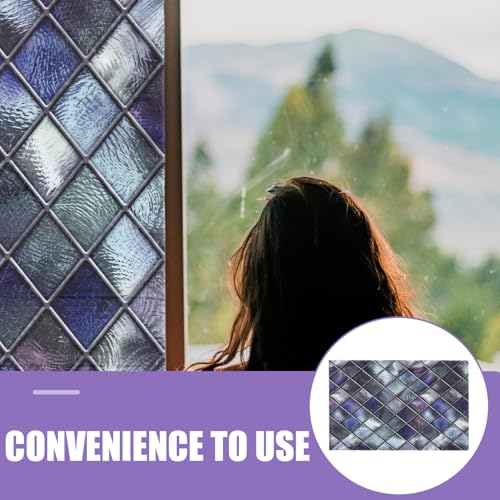 Window Privacy Film Non-Adhesive Static Cling Frosted Glass Film with Light-Reflective Design for Home Privacy and Easy Installation