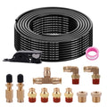 50FT 1/4 Air Hose Brass Fittings Kit 11pcs 1/4" OD Quick Push to Connect DOT Brass Fittings 1/4 SAE J844 PA12 Nylon Air Line Tubing with Cutter for Air Suspension Kit Truck Trailer Brake System - size: 1/4“OD 50FT KIT