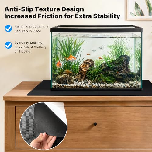 Aquarium Leveling Mat 24" X 24" X 0.2" EVA Aquarium Foam Leveling Mat, Non-Slip Shockproof Fish Tank Mat for Under Tank for Glass Fish/Turtle Tank Protection - size: 24inx24in