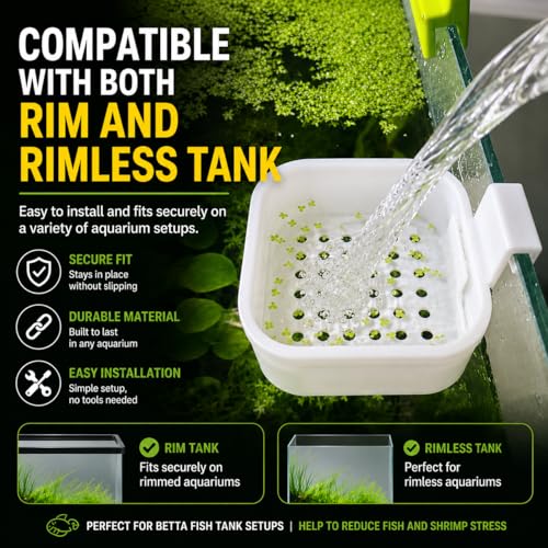 Aquarium Stable Water Change Diffuser. Water Flow Controller for Fish Tank, Flow Control & Gentle Water Return – Saves Water, Reduces Stress - color: White