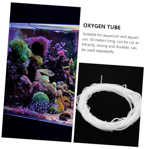 Happyyami 30m Flexible Airline Tubing Clear Tubing for Aquarium Air Pump and Strong Hose for Fish Tanks and Pools for Connecting Pumps and Stones
