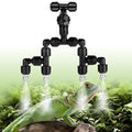 15 Pack 1/4" Four-Head Reptile Mister System Reptile Mister Nozzle Kit,360 Degree Adjustable 1/4 Misting Nozzle Parts Quick Connect Fittings for Aquarium,Vivarium,Plants, Amphibians - size: Four-Head
