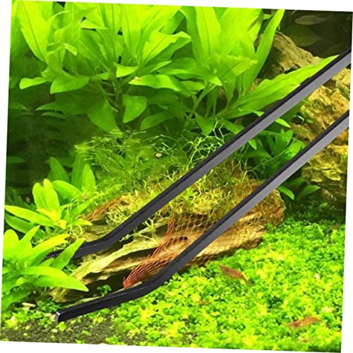 BESPORTBLE 2pcs Aquarium Tweezers Set Straight Curved Plant Cleaning Tools for Aquatic Maintenance Rustproof Design Easy to Use