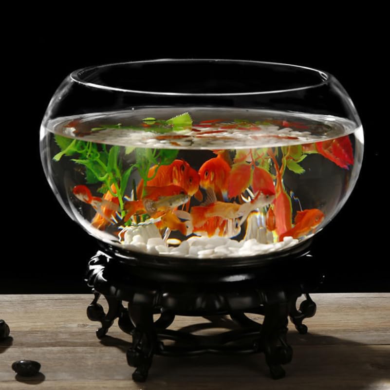 Resin Fish Bowl Stand 8.85X8.85X3.93In High Leg Plant Holder for Fish Tank Goldfish Aquarium and Small Potted Plants Display