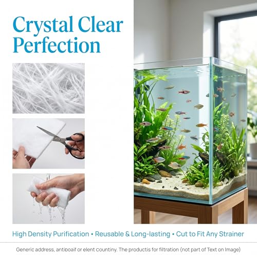 Aquarium Sponge Filter Floss Fish Tank Cleaner Filter Media Betta Fish Tank Accessories Pond pad, Ultra High Density Superior Filtration (39'' x 4.7'' x 0.23''(3pcs))