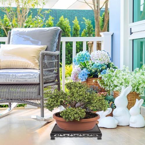 NUOBESTY Rectangular Plastic Flowerpot Base and Aquarium Stand for Indoor Plants, Multi-purpose Fish Tank Holder with Sturdy Plastic Material, Suitable for Living Room and Garden Display