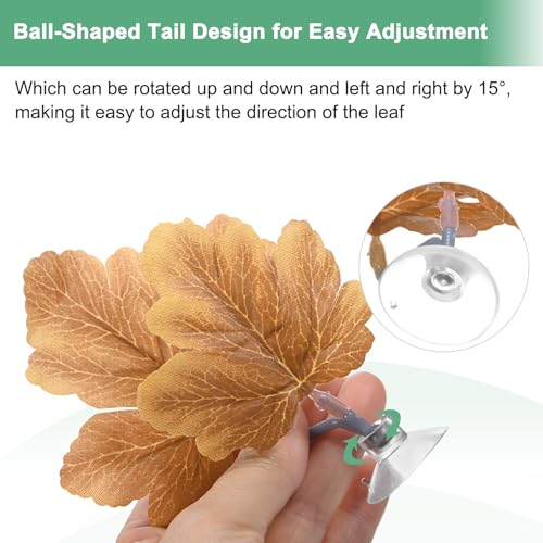 M METERXITY 2-Pack Betta Fish Leaf Pad, Hammock Plant Leaf Pad, Realistic Resting Fish Rest Bed for Fish Tank Decorations/Aquarium Accessories/Spawning Grounds [Yellow, Grape Leaves-Shaped] - color: Yellow