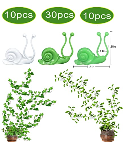 50PCS Plant Wall Clips: Vine Climbing Self-Adhesive Invisible Fixing Hook for Wall & Garden Decoration - size: snail