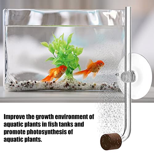 DONGKER Aquarium CO2 Diffuser,Acrylic Fish Tank CO2 Atomizer with Suction Cups for 4mm I.D. CO2 Air Tube(Up to 30cm Fish Tank)