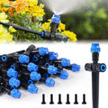 HIRALIY 15 Piece Quick-Connect Drip Irrigation Emitters for Drip Irrigation Kit Series 1/4'' tubing, Misting Adjustable Water Flow Emitters with Stake - style: 15Pcs Misting Dripper