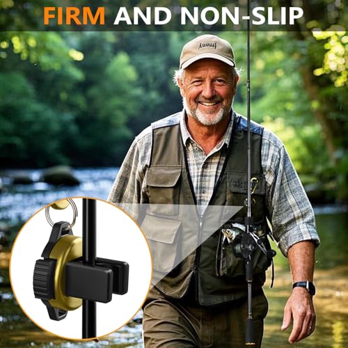 Fishing Rod Clip（Extra-Strength Version）, Wearable Fish Rod Holder， Fly Fishing Pole Holder Pole Clips Fly Fish Accessories - color: green