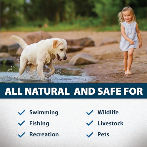 Airmax PondClear Liquid Bacteria for Lakes, Ponds & Water Garden Treatments, Natural Bio Clarifier & Cleaner for Crystal Clear Water, Remove Nutrients & Noxious Odor, Fish, Pet & Plant Safe, 1 Gallon - size: 128 Fluid Ounces