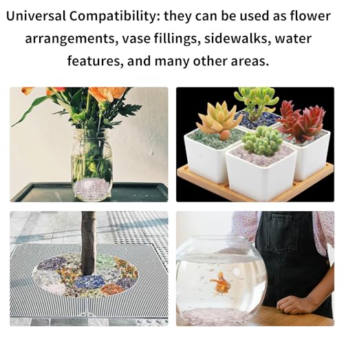 0.45 LB Polished Agate Stones Natural Decorative Rocks for Outdoor Decoration Home Decoration Fish Tank Vase Filler DIY Handmade Bamboo Succulents Cactus (Pink Crystal) - color: Pink Crystal