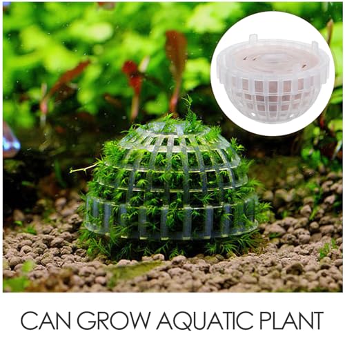 balacoo Aquarium Moss Ball Holder, Plastic Fish Tank Plant Container, Aquarium Moss Holder with Mineral Balls for Shrimp Fish Tank Plant Shaping Accessories