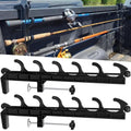 2 Sets Truck Bed Fishing Rod Holder, Holds 4 Rods, Fits 2.36" Thick Rails, Easy Install Kayak & Fly Rod Storage Rack - color: Black, style: 6 Holes