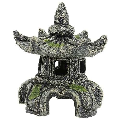 FOMIYES 1pc Gazebo Shrimp House Zen Garden Accessory Desktop Decor Aquarium Breeding Cave Shrimp Hide Cave Meditation Decoration Betta Fish Tank Terrarium Plant Decor Resin Japan Miniature