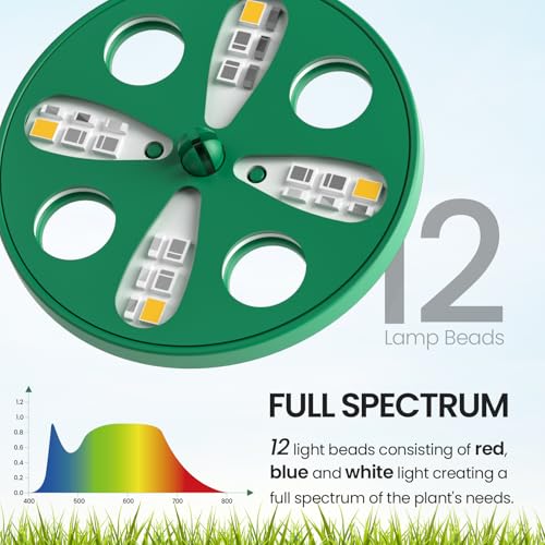 MIXC Seed Starter Tray with Lights, 2 Packs Mini Propagator Plant Grow Kit Greenhouse with Humidity Vented Domes and Base for Seeds Starting, Green - color: Green, size: 40-Cell 2-Pack With Light