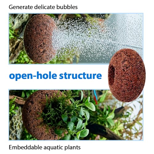 6Pcs Volcanic Rock Aquarium Hide, Plant Weight Holder, Natural Aquarium Decoration for Shrimp Fish Terrarium - size: Yamagata Volcanic Rock