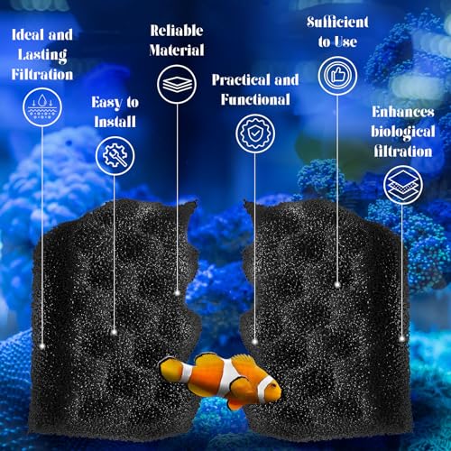 20 Pcs Foam Filters Media Pads Compatible with Fluval 304/305/ 306/404/ 405/406 Foam Filter Media Replacements Sponges for Aquarium Canister Accessories