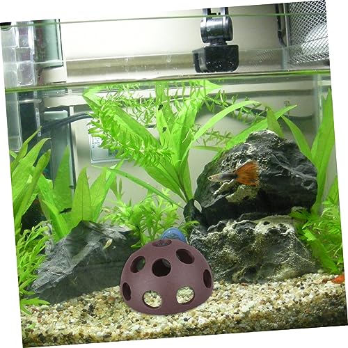 IMIKEYA 2pcs Porous Ceramic Shrimp Nest for Fish Tanks Durable Hemisphere Breeding House for Underwater Decor and Shelter Shrimp Hideout and Egg Collector