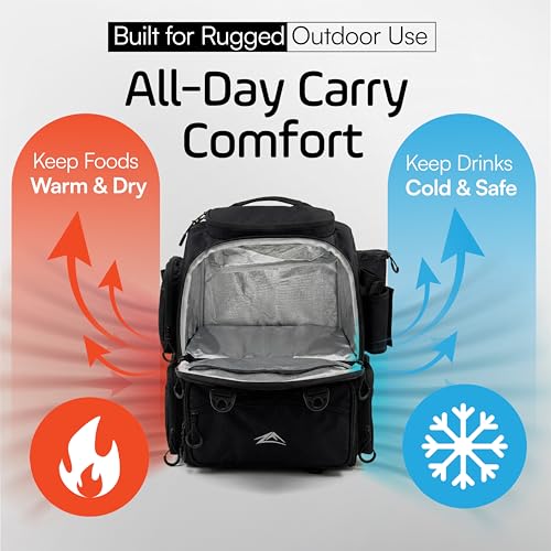 Waterproof Fishing Backpack with Tackle Boxes, Rod Holder & Foldable Net - 40L Fishing Tackle Bag with Trays Included, Extra Storage Gear and Equipment, Rain Cover, Fisherman Gift for Men - color: Medium (40 L) - Black