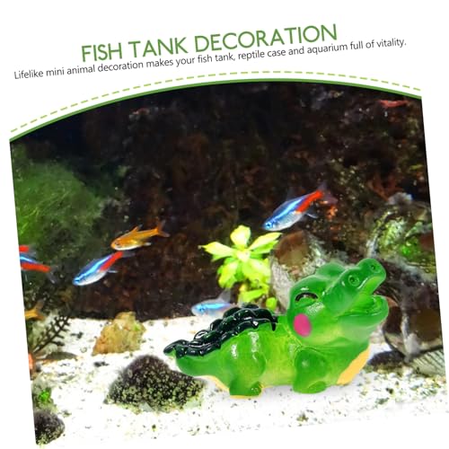 4pcs Miniature Resin Figurines Cute Aquarium Decor for Fish Tank and Gardens Realistic Animal Ornaments for Bonsai and Landscape Settings