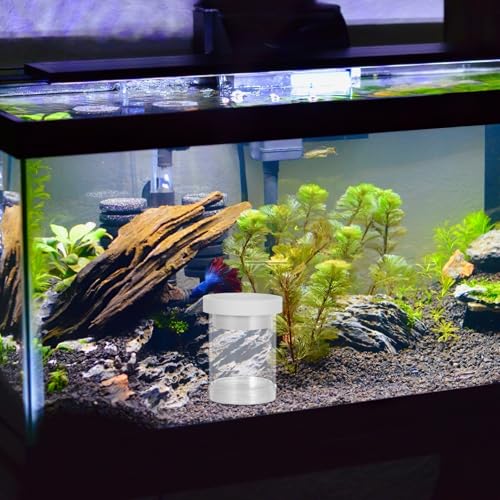 FRCOLOR Floating Aquarium Fish Breeding Box with Divider and Egg Net White Small Floating Fish Tank Isolation Incubator for Guppy Fry Hatching